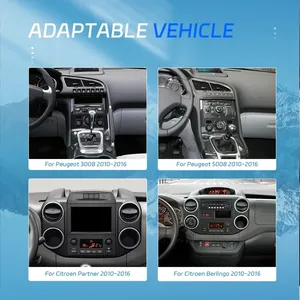 Lettore Multimediale per Auto da 7 Pollici per PEUGEOT 3008 5008 Partner CITROEN Berlingo 2010-2016 con Carplay, Android Auto, Mirror Link, WIFI - Product Image 2