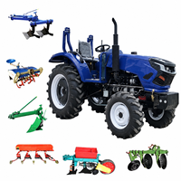 Livraison Gratuite Tracteurs Agricoles 70HP 80HP à Charrue, Moteur Diesel Puissant, Boîte de Vitesses Hydraulique