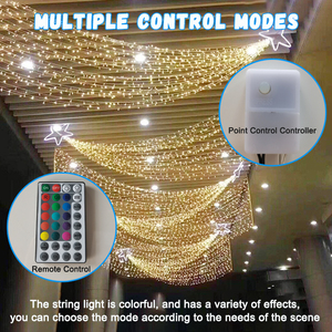 Guirlandes lumineuses LED personnalisées IP44 intérieur-extérieur, télécommandées, à intensité variable, décorations féériques pour arbre de Noël, à brancher, 10,8 m - Product Image 3