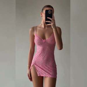 Nouvelle Tendance Élégante : Pyjama Sexy pour Femme, Lingerie Sexy, Robe de Nuit en Dentelle Transparente, Ceinture Nœud Sexy, Lingerie Féminine - Product Image 2
