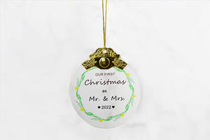 क्रिस्टल व्यक्तिगत उत्कीर्ण ग्लास का सम्मान पहले क्रिसमस आभूषण लटकाने वाला पेलेंट क्रिसमस ट्री उपहार के लिए आभूषण - Product Image 6