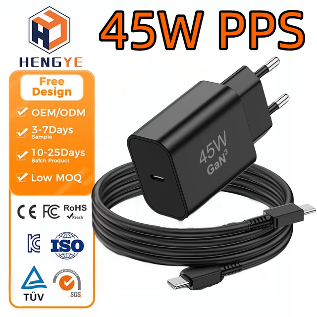 Durable Usb-c De Charge Chargeur Rapide Type c 45w Cargadores Para Celular Europa Quickcharger for Mobile Phones