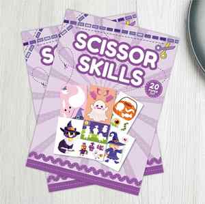Diseños Festivos de Halloween Favoritos de los Niños, Pegatinas Divertidas, Juguete, Manualidades de Papel para Niños, Libro de Actividades de Recorte para Niños y Niñas - Product Image 1