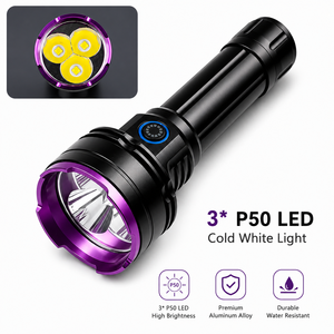 Super brillante tipo C batería recargable pantalla antorcha fuerte luz lámpara de mano impermeable táctica <span class=keywords><strong>LED</strong></span> <span class=keywords><strong>linterna</strong></span> más potente - Product Image 2