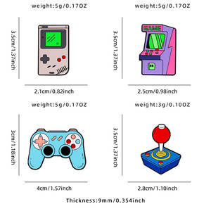 珐琅复古游戏机金属别针 - 怀旧游戏控制器徽章，适用于服装、包袋装饰和游戏玩家收藏礼物 - Product Image 2