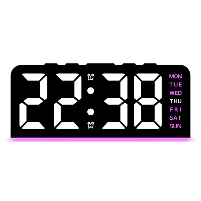 Innovative LED Large - Character Digital Clock, Ambient Light, Date Desk Clock, Multi - Functional Digital Alarm Clock