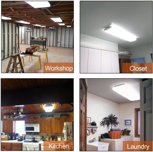Linear <b>LED</b> Ceiling <b>Light</b> 2FT Recessed Modern Plastic <b>Cover</b> Cold White 5000K Office Building Use - Product Image 5
