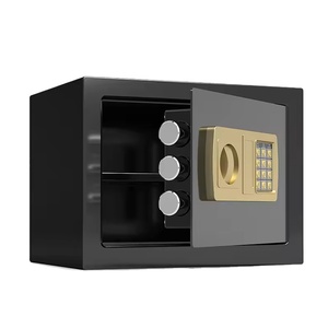 Coffre-fort miniature durable XBT Wholesale, ABS + alliage de zinc, noir, électronique, pour argent liquide, bijoux, pour la maison, l'hôtel, le bureau. - Product Image 1