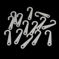 Vente directe du fabricant, support personnalisé, crochets en plastique PP moulés par injection en forme de point d'interrogation pour l'affichage de chaussettes, chapeaux et serviettes
