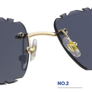 Nuovo taglio bordo ovale cerchio rovesciata occhiali da sole UV400 obiettivi personalizzati Logo di alta qualità di lusso Sades occhiali da sole per gli uomini e le donne - Product Image 5