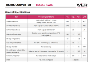 Module isolé B0505S-1WR3 5V 1W, convertisseur DC DC, 1 sortie 5V 200mA, entrée 4.5V - 5.5V - Product Image 6