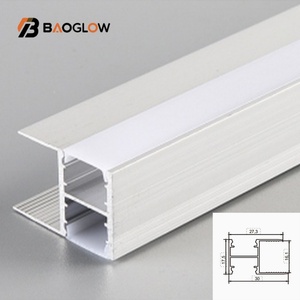 Bande lumineuse LED encastrée au sol de haute qualité à 16 étagères en bois, surface personnalisée, pour profilé LED de plafond en aluminium, néon IP67 - Product Image 2