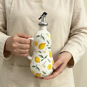 <b>Ceramic</b> <b>Oil</b> Bottle 8-9.9in Modern Design Kitchen Storage For <b>Oil</b> Vinegar Automatic <b>Dispensing</b> Freestanding - Product Image 3