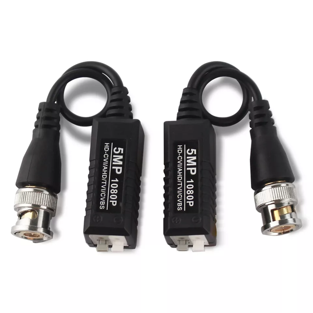 Hd-tvi/cvi/ahd/cvbs 5mp 1080p 1ch Hd Analog Passive Utp Coaxial Balun Twisted Pair Transmitter Video Balun for Cctv Accessories