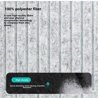 Panneau acoustique en fibre de polyester de haute qualité, auto-adhésif, rainuré, panneau insonorisant en PET pour la décoration intérieure commerciale