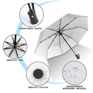 Parapluie compact personnalisé avec motif de baseball, logo de marque, parapluie pliable à 3 sections, design de baseball - Product Image 5