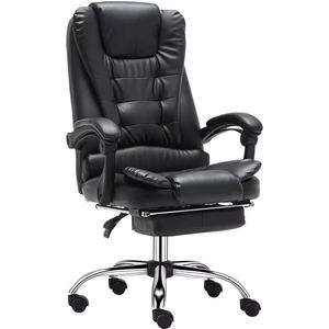 Sedia ECOLeather ergonomica con schienale alto di lusso in stile moderno sedia da ufficio girevole in metallo - Product Image 1
