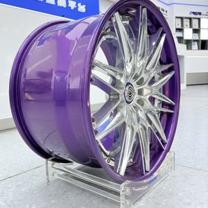 Rines de Aleación Forjados Personalizados XL de 16-23 Pulgadas <span class=keywords><strong>con</strong></span> Radios Pulidos, Barril Morado, Diseño Cóncavo Profundo, Rines Forjados <span class=keywords><strong>para</strong></span> Tuning - Product Image 4