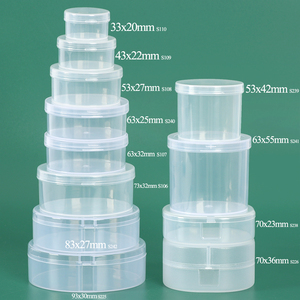 SUNSHING Custom Clear Round Storage Box Premium Small Plastic Container for Cosmetics Jewelry Powder Puffs and Beads Case - Product Image 1