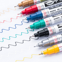 Marqueur permanent à peinture SP150, 8 couleurs, pointe extra fine de 0,7 mm, encre à base d'huile pour surfaces lisses, tableau blanc, bureau, école