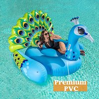 Bouée gonflable durable en forme de paon pour adultes et enfants - Jouet de bain pour la plage et les fêtes