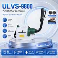 Machine de désinfection par nébulisation alimentée par batterie avec tuyau flexible et réservoir de 5 L, nébulisateur ULV portable à froid