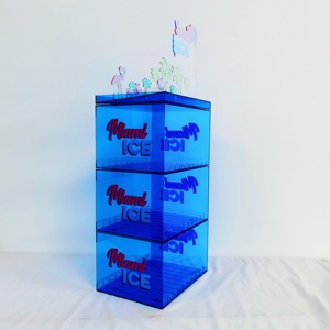 Factory Custom countertop 30ml juice bottle display stand/acrylic juice display