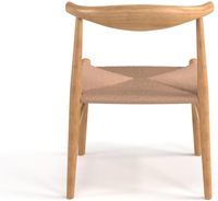 Chaise de salle à manger contemporaine en bois massif Design moderne et naturel pour meubles de maison avec matériau Papercord