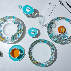骨瓷餐具套装充电器盘婚庆盘瓷器北欧瓷器盘套装餐具 - Product Image 3