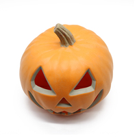 Party-Zubehör Heim- und Außendekoration Feiertagsdekorationen Jack O'Lantern Kürbis Batteriebetriebene Halloween-Kürbislaterne