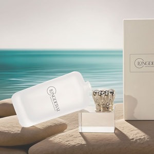 Rectangle Frosted White Large-capacity 25ml, 50ml, 100ml Perfume <b>Bottle</b> Glass Strap Custom <b>Box</b> - Product Image 4