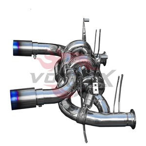 Tuyau de conversion Vortex en acier inoxydable style SVJ pour Lamborghini LP700-4 V12 avec échappements à bordure brûlée à sortie haute Mod - Product Image 4