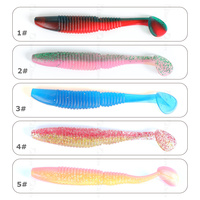 Tolure Double couleur 12.5cm/8.8g appâts de pêche en plastique souple pour thon saumon brème rivière lac environnements Offre Spéciale poisson en caoutchouc