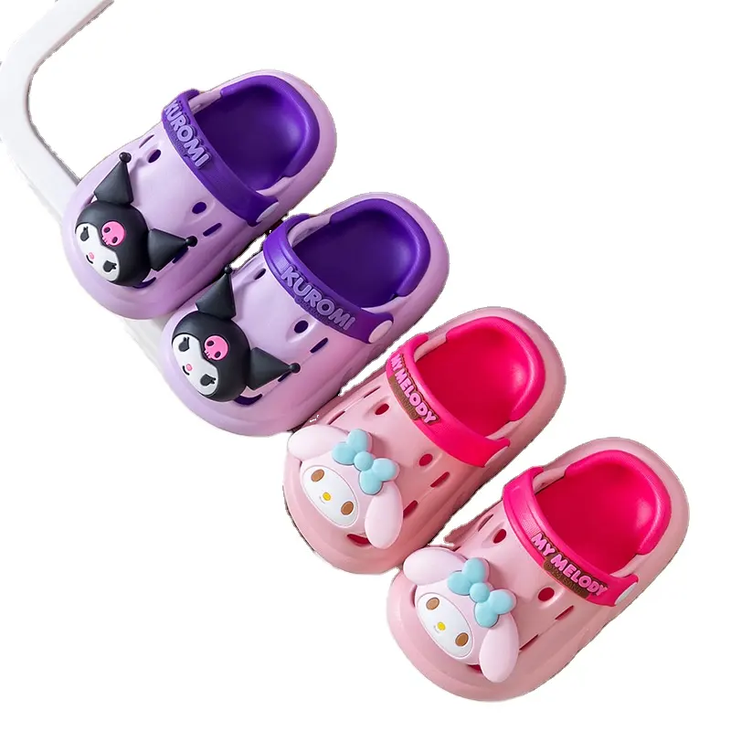 Linda My Melody Kuromi Summer Children's Cartoon Hole Shoes Male And Female Baby Baotou Eva Sandals
