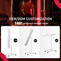Panneau de luminothérapie rouge professionnel pour tout le corps, OEM, marque privée, lumière LED proche infrarouge avec support mobile