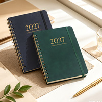 Agenda Semanal y Mensual 2027, Cuaderno Espiral de Tapa Dura Premium A5, 140 Páginas, Agenda con Anillas, Estampado en Relieve, El Mejor Regalo, Cuadernos