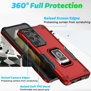 Armadura de lujo Protección Kickstand a prueba de golpes TPU + PC Hardware Phone Case <span class=keywords><strong>Samsung</strong></span> <span class=keywords><strong>S21</strong></span> <span class=keywords><strong>Ultra</strong></span> <span class=keywords><strong>5G</strong></span> Diseño simple al por mayor - Product Image 3