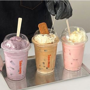 Eco Friendly PET Single Wall Disposable <b>Plastic</b> <b>Cups</b> 14oz 16oz 18oz 20oz for Cold Beverages Coffee Milkshake & Ice Cream - Product Image 3