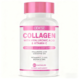 ODM/ OEM Multi <span class=keywords><strong>Collagen</strong></span> Complex für Frauen, 60 Kapseln mit hydrolysierten Protein peptiden aus Hyaluron säure, Biotin und Vitamin C. - Product Image 1