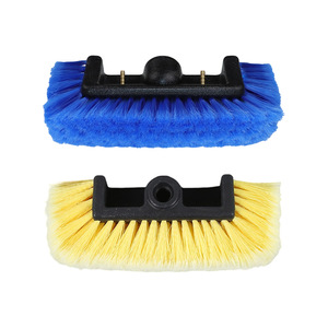 Car Wash <b>Brush</b> Head Water Passing 60mm Plastic Bristle Yellow Blue <b>For</b> Vehicle <b>Cleaning</b> Tool - Product Image 1