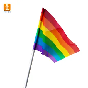 Individuelle Hand-Wellen-Flagge Mini-Nationale Flagge gedruckte handgehaltene Mini-Flagge zu verkaufen