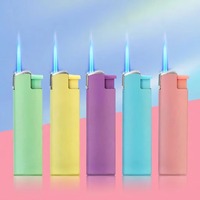 Briquet à gaz butane personnalisé, rechargeable, écologique, coupe-vent, en métal, coque en fer, classique et moderne, pour fumer des cigarettes