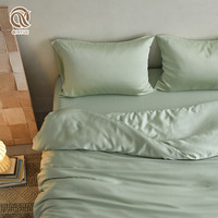 Parure de lit gonflable en bambou bio rafraîchissante et confortable, motif végétal, draps de lit en bambou King Size 400TC, vente en gros