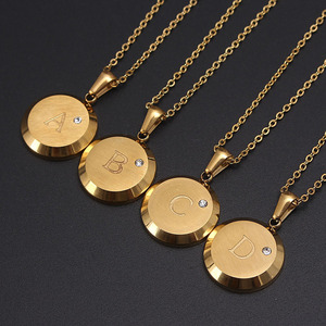 Collar <span class=keywords><strong>de</strong></span> Moda con Colgante <span class=keywords><strong>de</strong></span> 26 Letras en Acero Inoxidable con Circonitas, Cadena <span class=keywords><strong>de</strong></span> Eslabones, Chapado en <span class=keywords><strong>Oro</strong></span> <span class=keywords><strong>de</strong></span> 18K, Regalo - Product Image 5