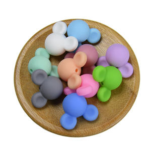 Wholesale Baby Teething Device New <b>Mouse</b> Head Silicone Focus Bead <b>Pen</b> DIY Jewelry Bracelet PVC Beads Accessories - Product Image 4