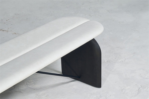 Banco plano comercial de madera estilo diseño japonés superventas muebles de diseño negro Banco moderno de alta calidad - Product Image 4