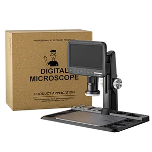 Microscope électronique 50-1600X Microscope de caméra LCD tactile IPS 12MP 7 pouces avec télécommande sans fil 2.4G