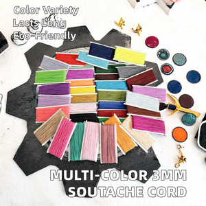 Venta al por mayor <span class=keywords><strong>barato</strong></span> multicolor 3mm Cordón de soutache trenzado joyería pendiente cadena para el hogar textil joyería uso - Product Image 3