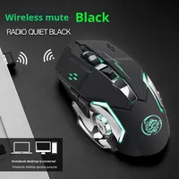 Nouvelle Souris de Jeu Photoélectrique Sans Fil Rechargeable Transfrontalière pour Droitiers, Rétroéclairée, 6 Boutons, pour Ordinateur Portable et Tablette USB