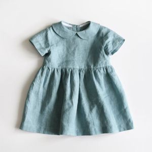 <span class=keywords><strong>Abito</strong></span> da pigiama per bambini in <span class=keywords><strong>lino</strong></span> per bambini <span class=keywords><strong>abito</strong></span> da pigiama in puro <span class=keywords><strong>lino</strong></span> 100% lavato in pietra con volant stile semplice - Product Image 2